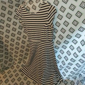 Stripped Backless Dress